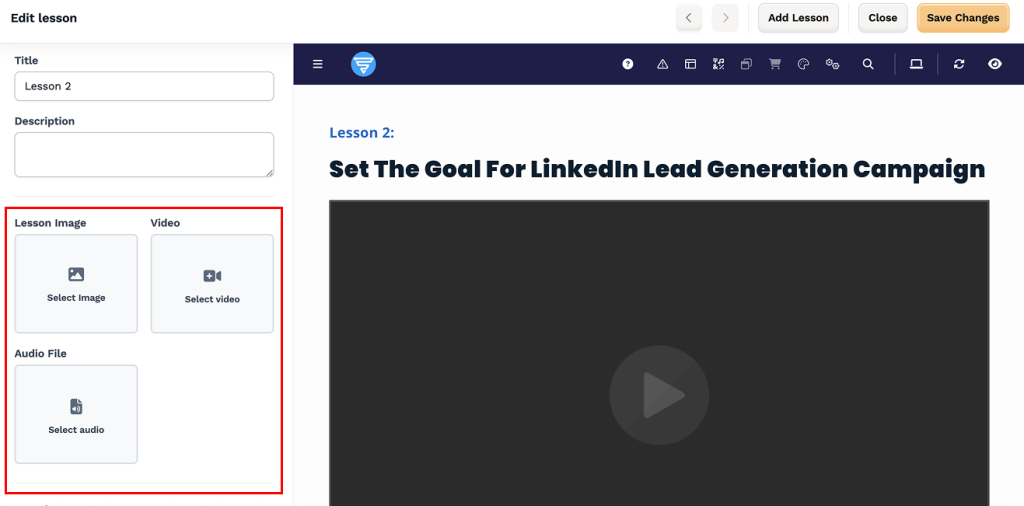 clickfunnels course upload